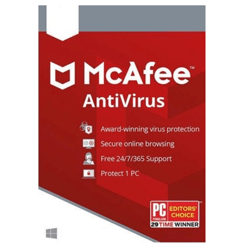 McAfee AntiVirus - 1-Year / 5-PC